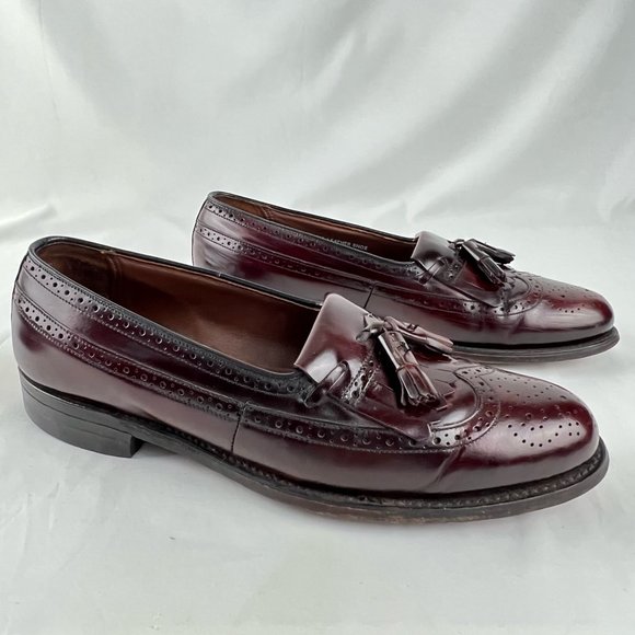 s-l400.jpg Hanover MasterFlex Mens Leather Loafers Tassel Dress Shoes Burgundy Size 9 D